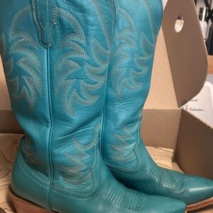 Tecovas Turquoise Heeled Boots